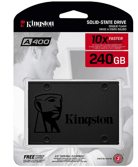 Kingston 240GB A400 SATA 3 2.5" Internal SSD SA400S37/240G - HDD Replacement for...